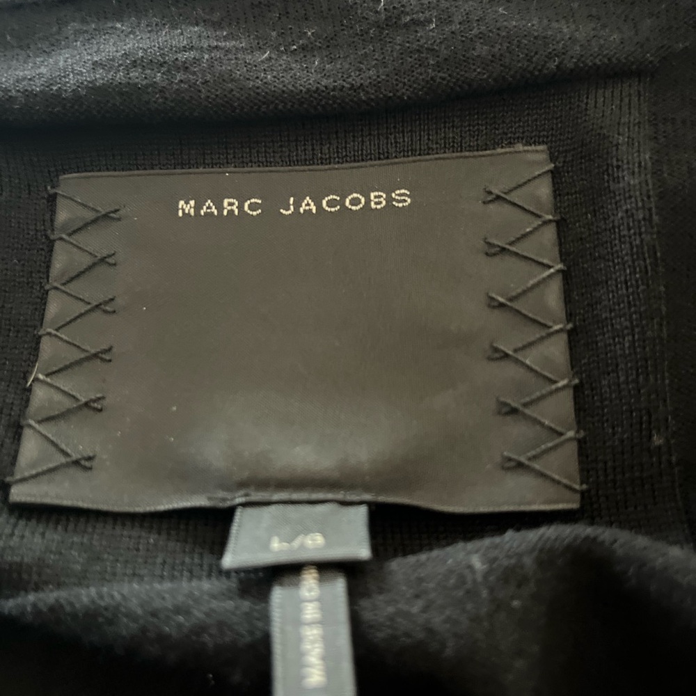 Marc JacoBlack Button-Front Cardigan with Pockets - Picture 4 of 5